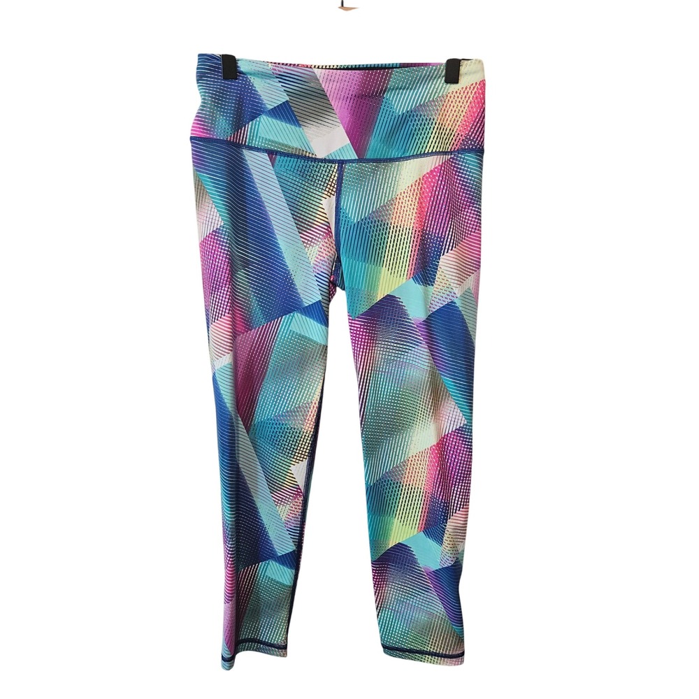Victorias Secret VSX Sport Knockout Capri Leggings Geometric Prism Print Small